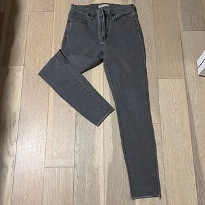 Madewell high rise skinny gray jeans 27